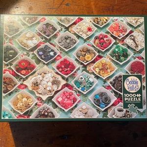“GRANDMA’S BUTTONS” 1,000 PIECE PUZZLE FROM COBBLE HILL MINT &COMPLETE CONDITION